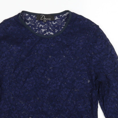d by Womens Blue   Basic Blouse Size 18