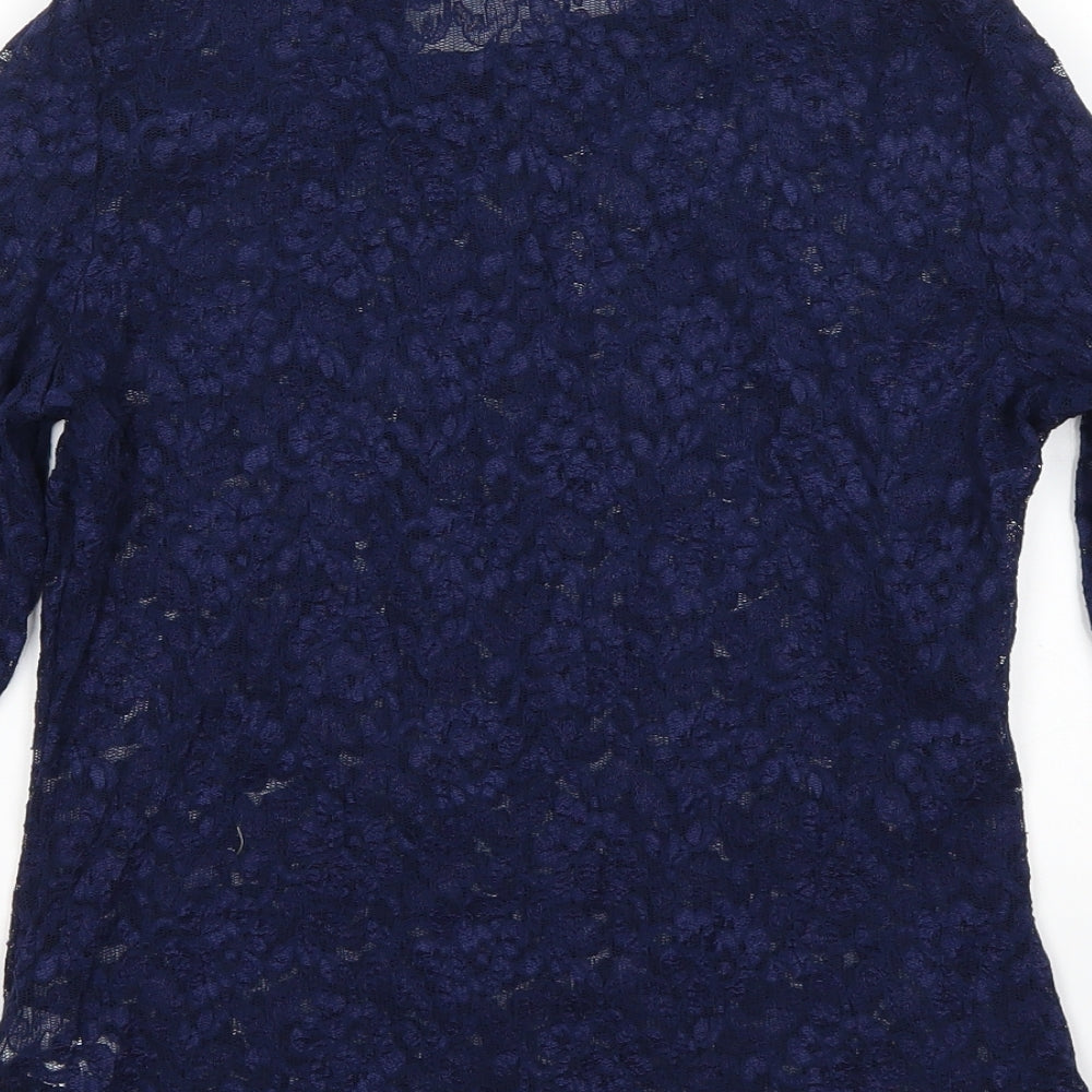 d by Womens Blue   Basic Blouse Size 18