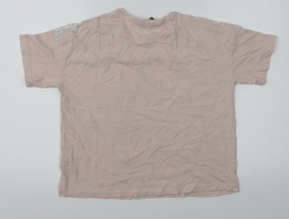 Womens UK Size 10 New Look Pink Basic T-Shirt