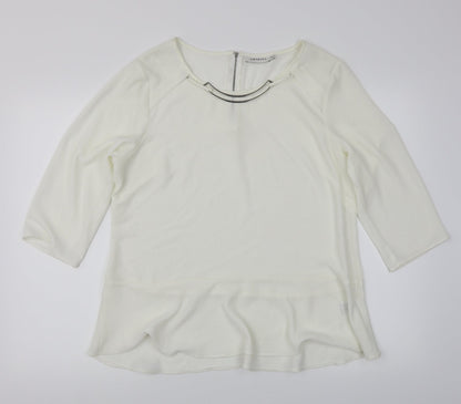 Womens UK Size 16 Amphora White Basic Blouse
