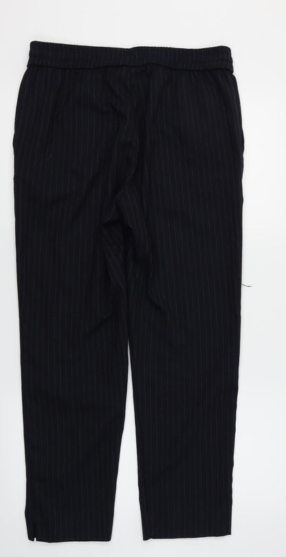 Womens UK Size 14 H&M Regular Fit Dress Pants Blue Trousers