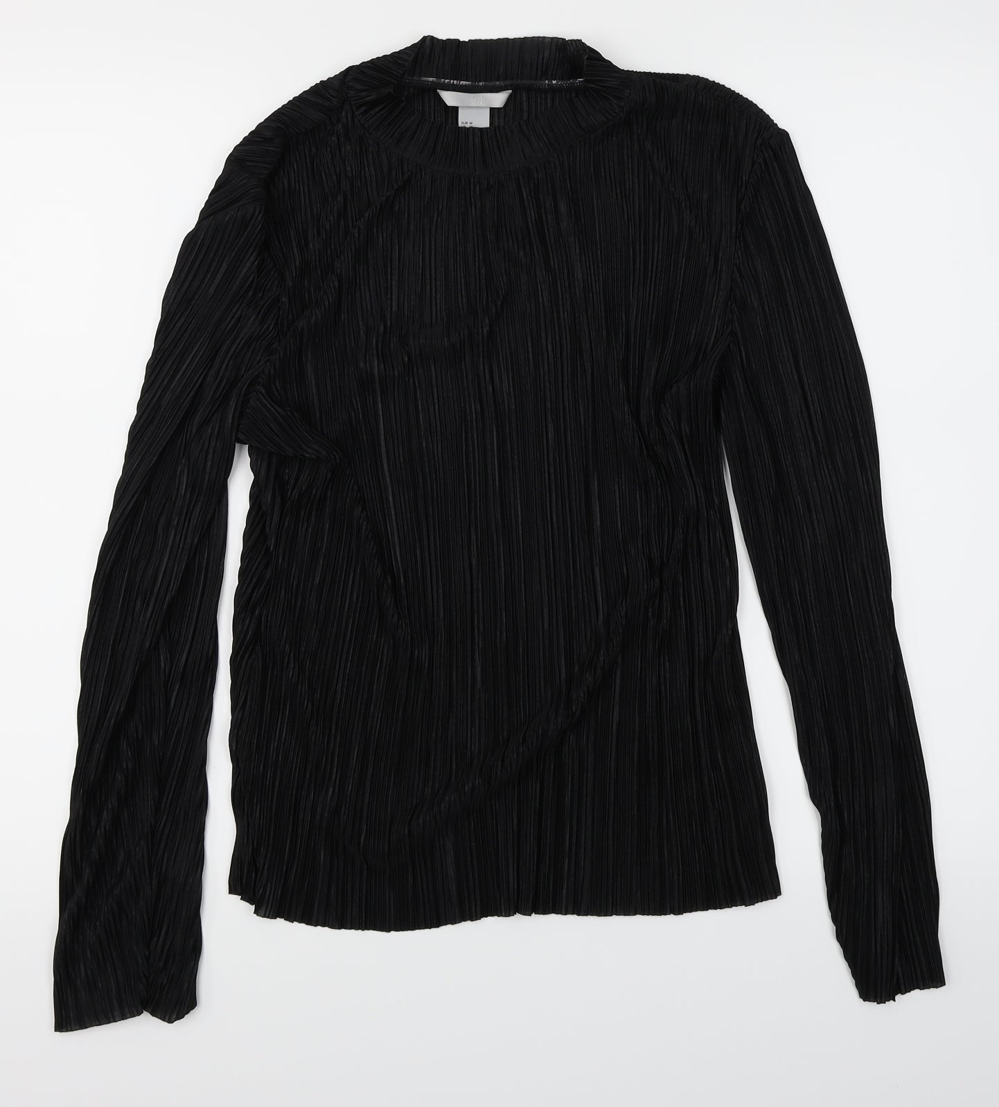 Womens UK Size M H&M Black Basic Blouse