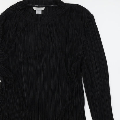 Womens UK Size M H&M Black Basic Blouse