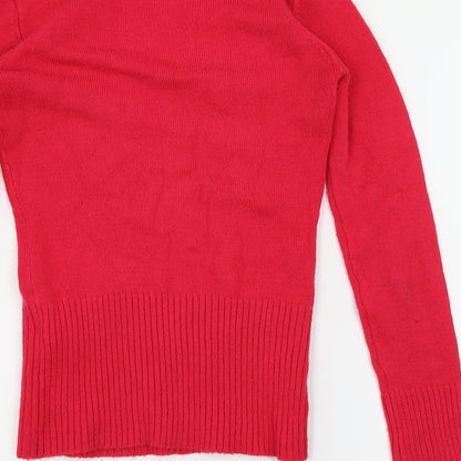 TALLY WEiJL Womens Pink   Pullover Jumper Size 8