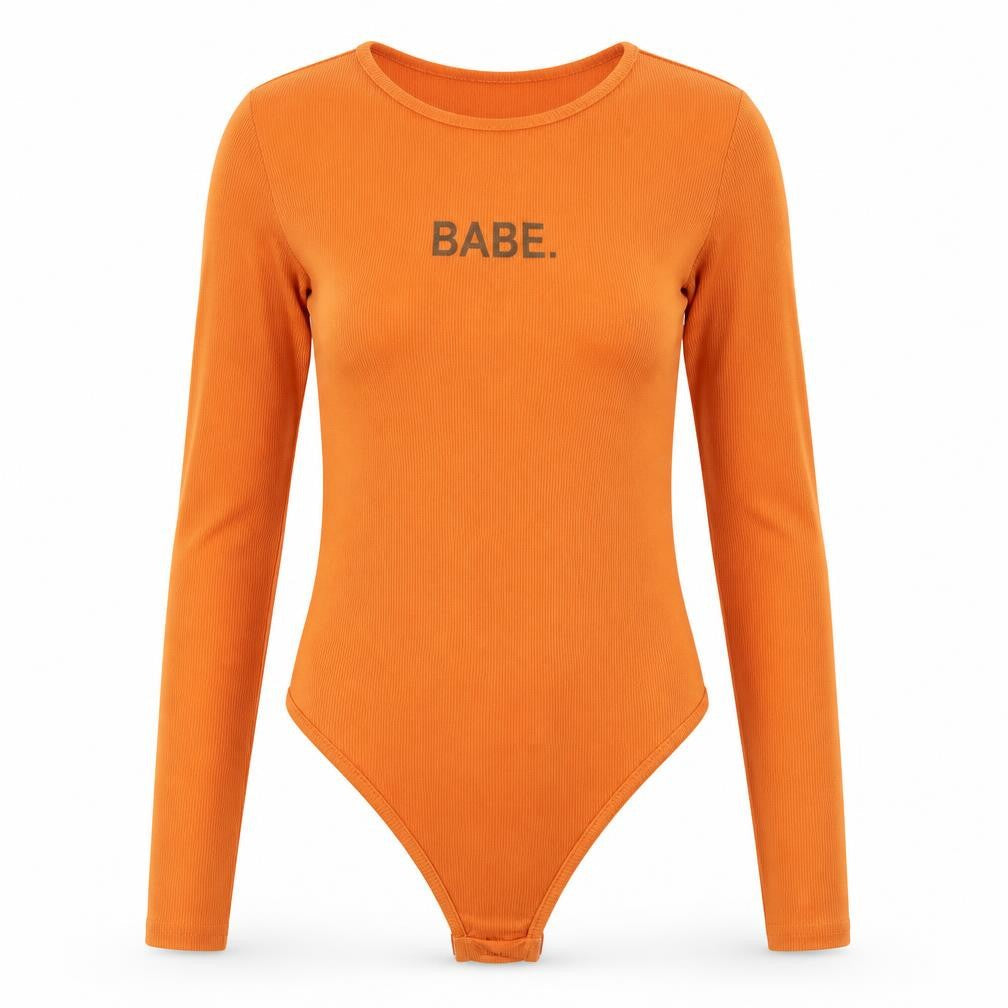 Womens Orange   Bodysuit One-Piece Size S