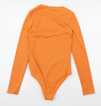 Preworn Womens Orange   Bodysuit One-Piece Size S