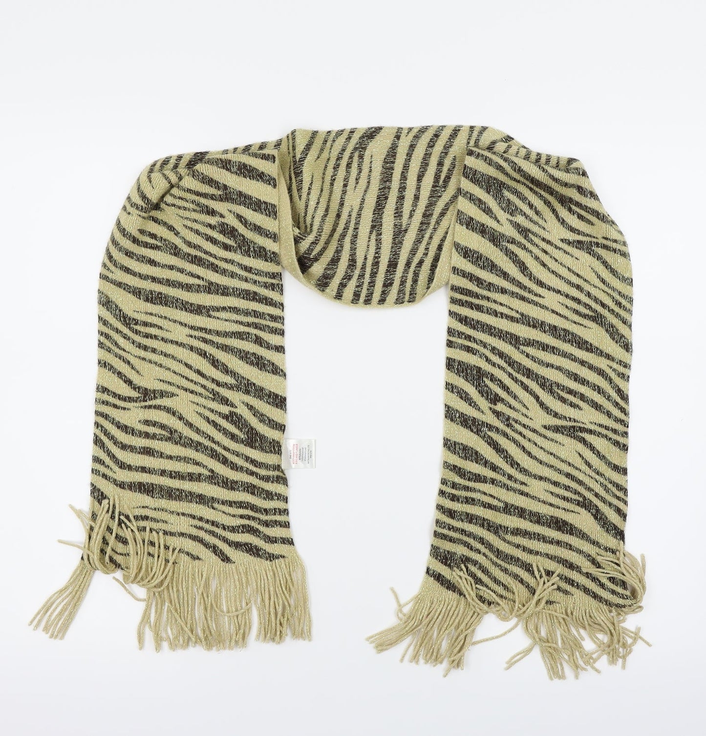 Preworn Womens Gold Animal Print   Scarf
