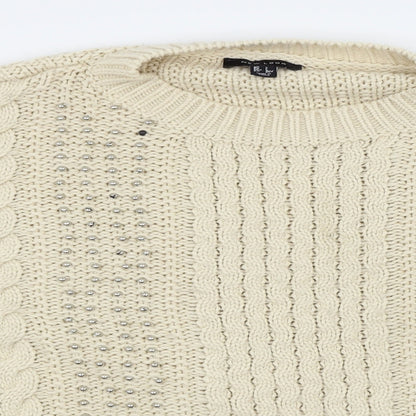 New Look Womens White   Pullover Jumper Size 12