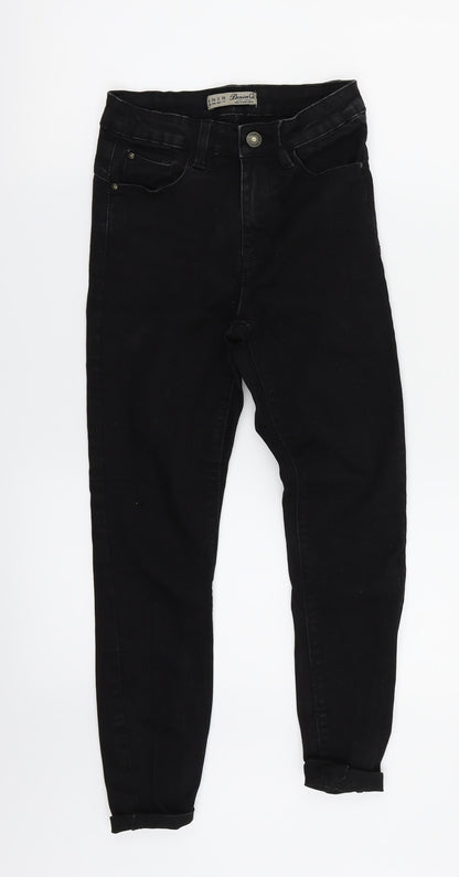Denim & Co. Womens Black   Skinny Jeans Size 6 L28 in