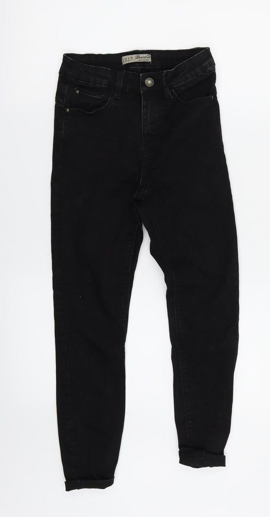 Denim & Co. Womens Black   Skinny Jeans Size 6 L28 in