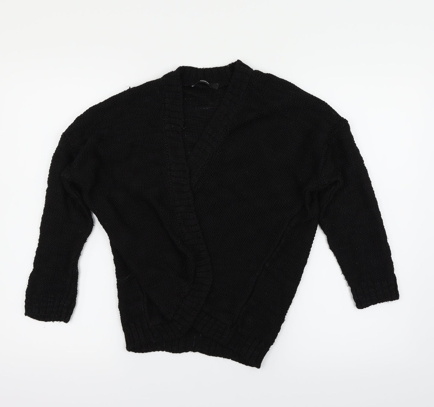 George Womens Black   Cardigan Jumper Size 8