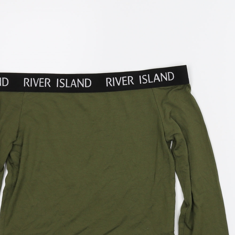 River Island Girls Green   Basic T-Shirt Size 11-12 Years