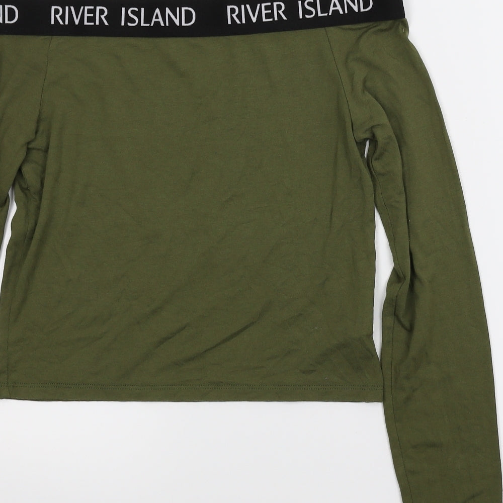 River Island Girls Green   Basic T-Shirt Size 11-12 Years