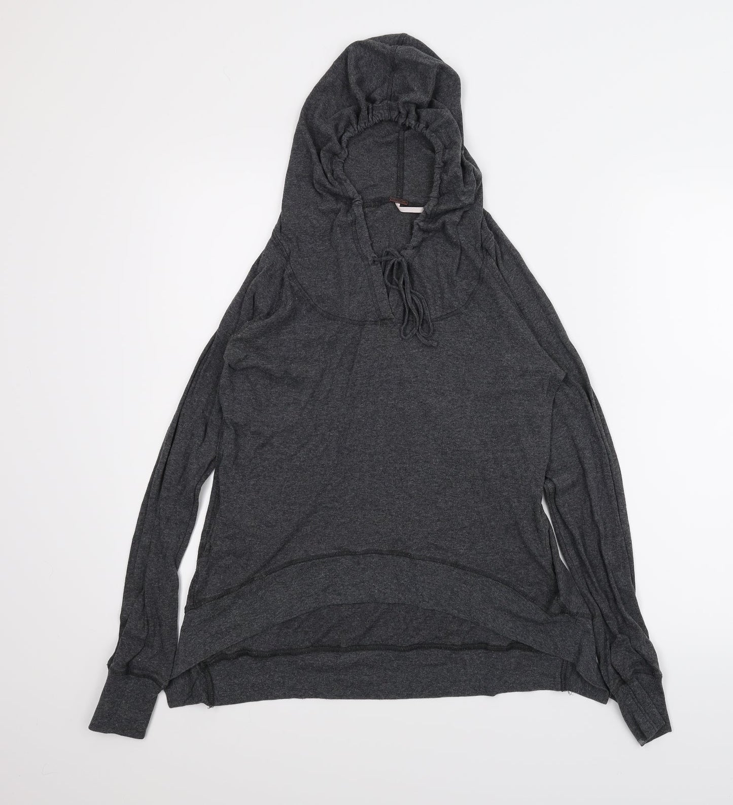Poof Womens Grey   Pullover Hoodie Size L