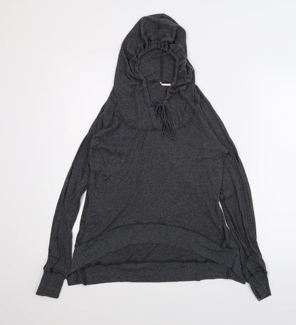 Poof Womens Grey   Pullover Hoodie Size L