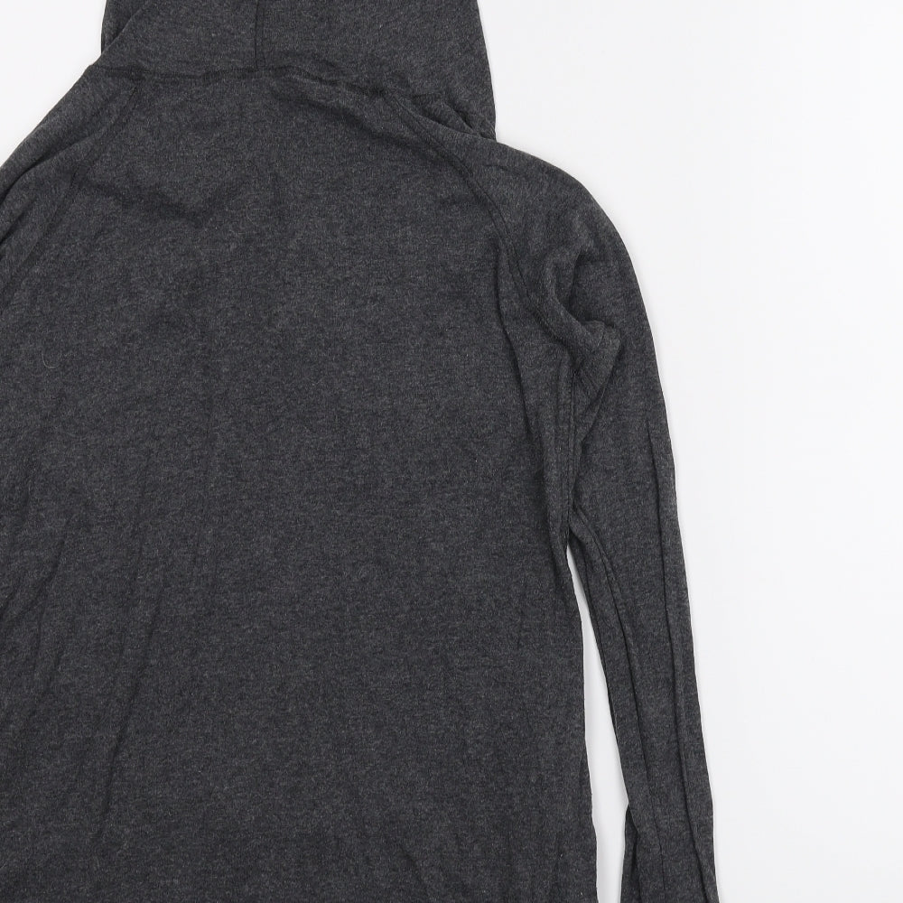 Poof Womens Grey   Pullover Hoodie Size L