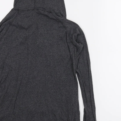 Poof Womens Grey   Pullover Hoodie Size L