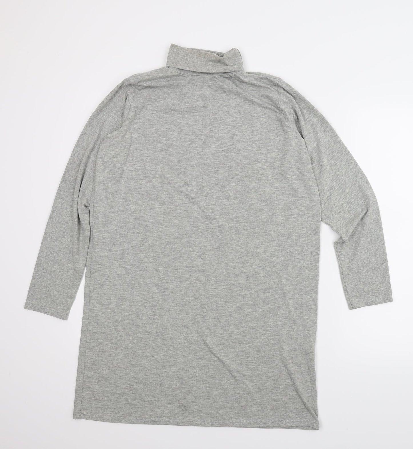Womens UK Size 12 Boohoo Grey Tunic Blouse