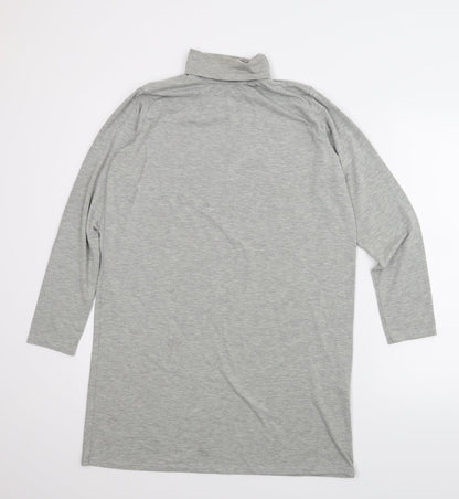 Womens UK Size 12 Boohoo Grey Tunic Blouse
