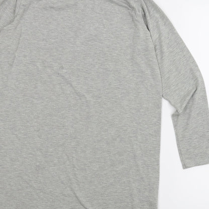 Womens UK Size 12 Boohoo Grey Tunic Blouse