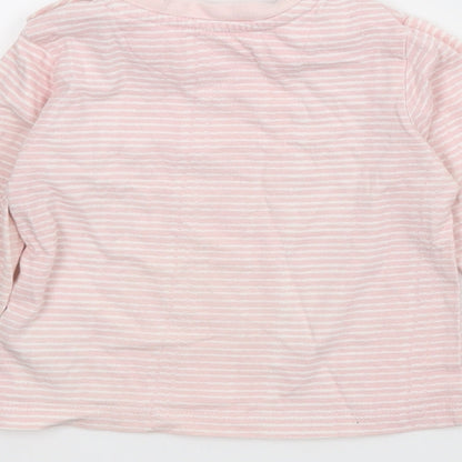 Very Girls Pink Striped  Basic T-Shirt Size 6-9 Months