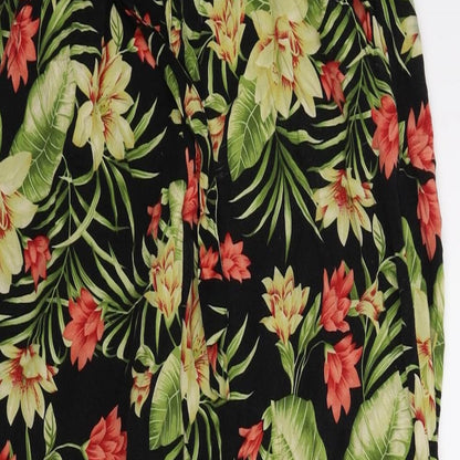 Primark Womens Green Floral  Bloomer Trousers Size 4 L27 in