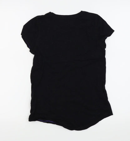 Womens UK Size 10 Preworn Black Basic T-Shirt