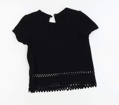 YD Girls Black   Basic Blouse Size 7-8 Years