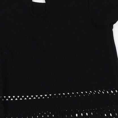 YD Girls Black   Basic Blouse Size 7-8 Years