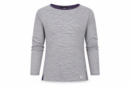 Asda George Girls Purple Striped  Basic T-Shirt Size 8-9 Years