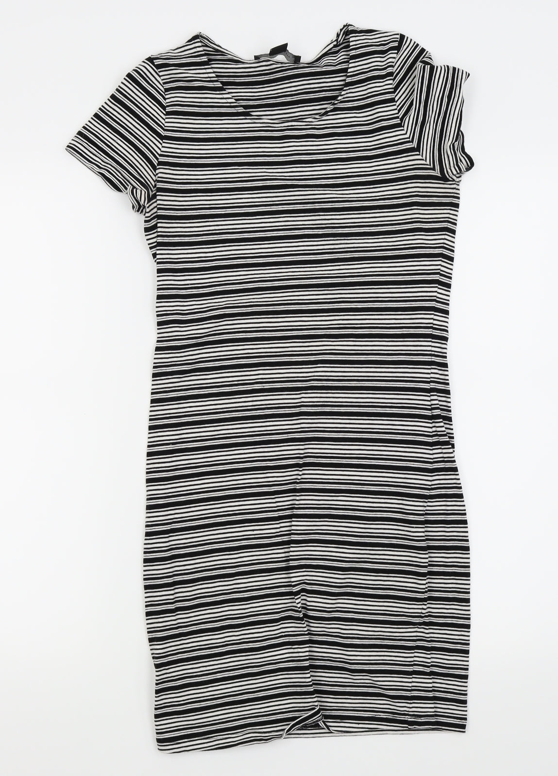 Primark Womens White Striped  Pencil Dress  Size 10
