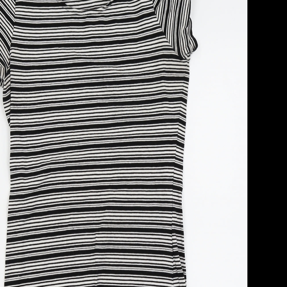 Primark Womens White Striped  Pencil Dress  Size 10