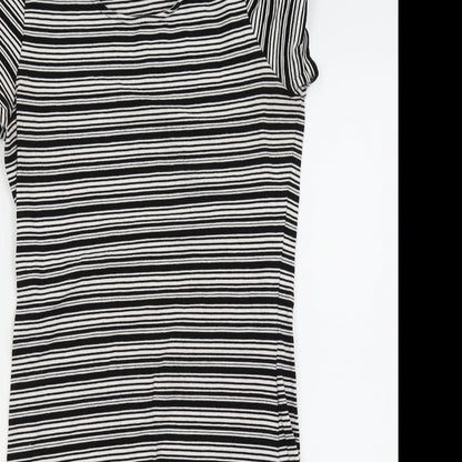 Primark Womens White Striped  Pencil Dress  Size 10