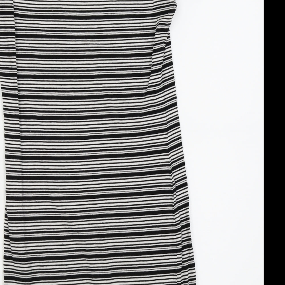 Primark Womens White Striped  Pencil Dress  Size 10
