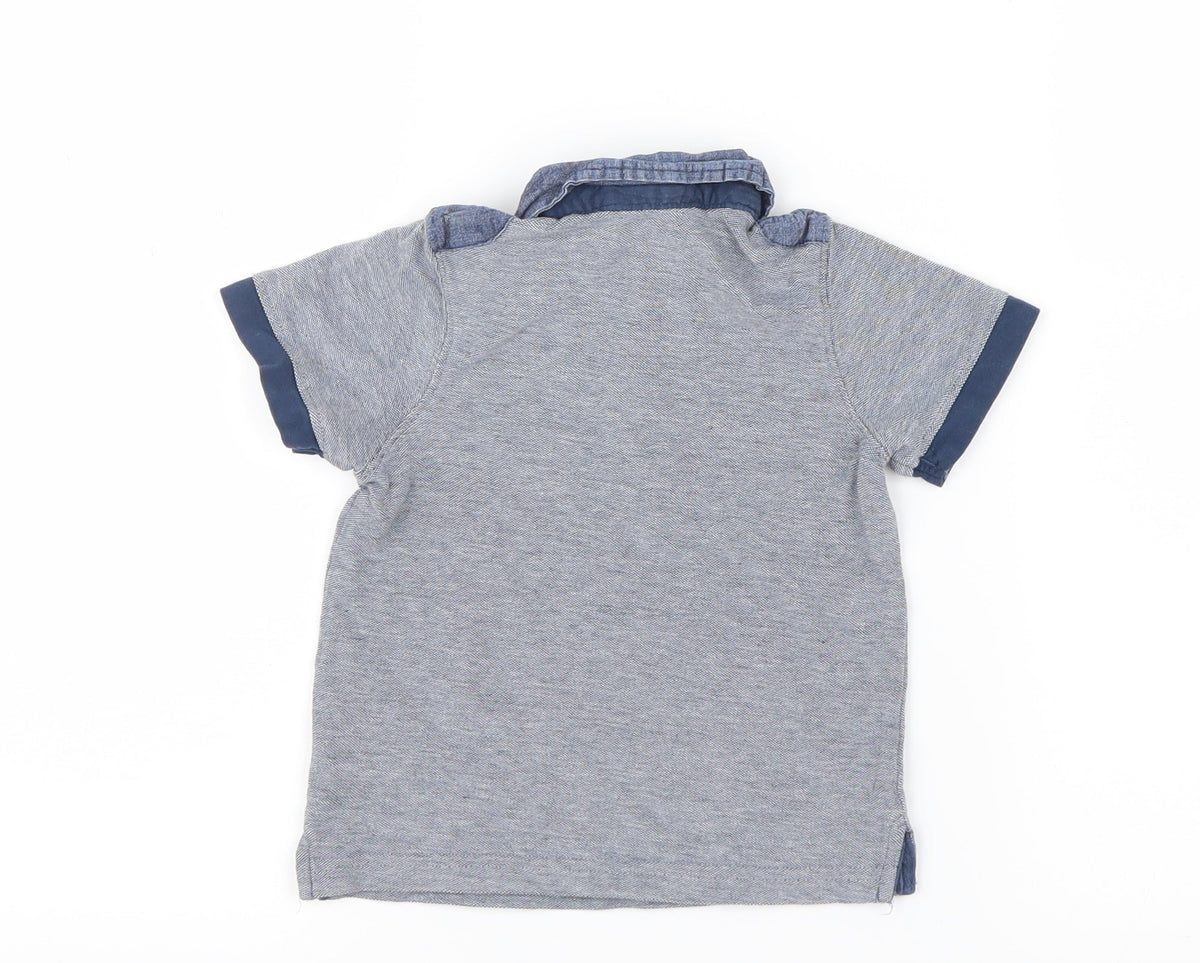 George Boys Blue   Basic Polo Size 18-24 Months