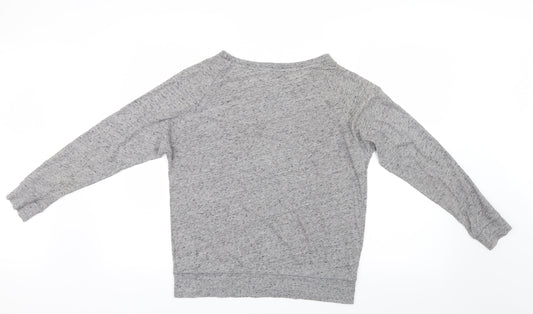 Womens UK Size 8 Preworn Grey Basic T-Shirt