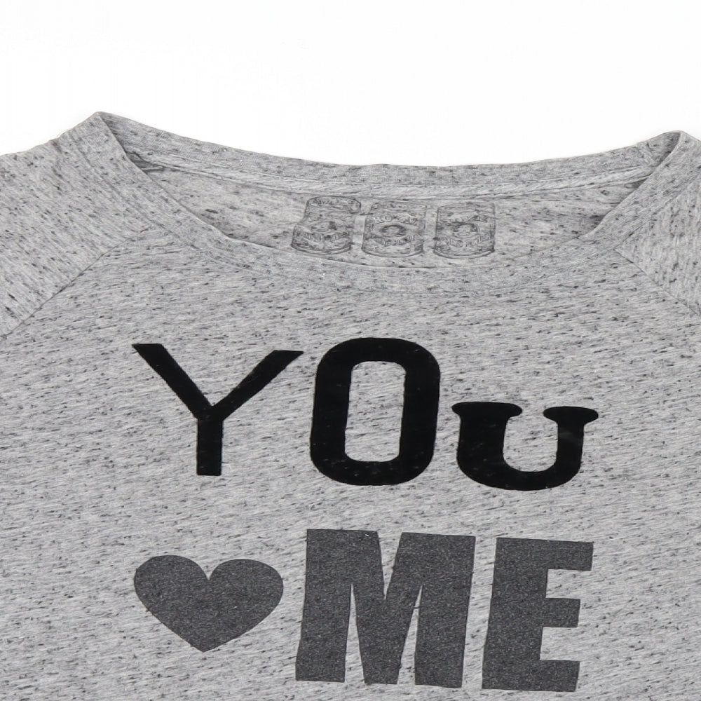 Womens UK Size 8 Preworn Grey Basic T-Shirt