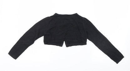 H&M Girls Black  Knit Cardigan Jumper Size 5-6 Years