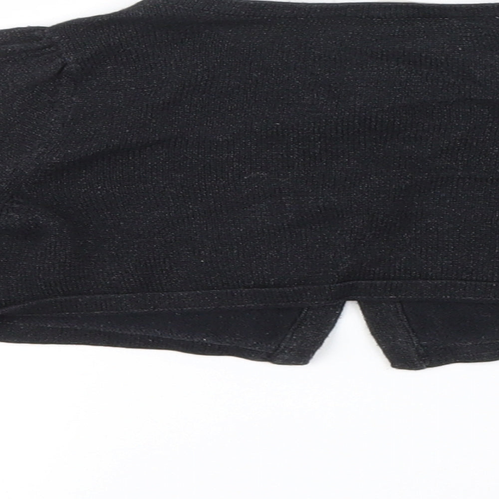 H&M Girls Black  Knit Cardigan Jumper Size 5-6 Years