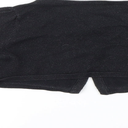 H&M Girls Black  Knit Cardigan Jumper Size 5-6 Years