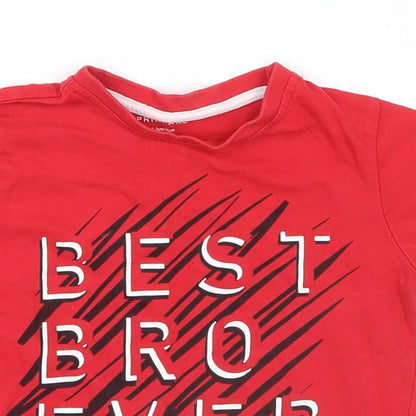 Primark Boys Red   Basic T-Shirt Size 2-3 Years