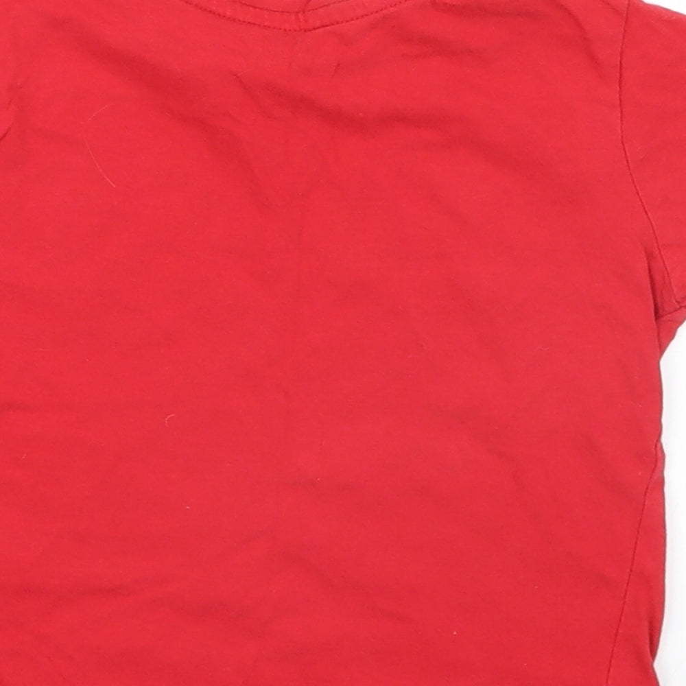 Primark Boys Red   Basic T-Shirt Size 2-3 Years
