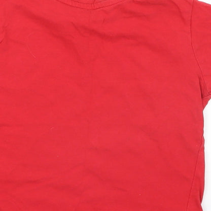 Primark Boys Red   Basic T-Shirt Size 2-3 Years