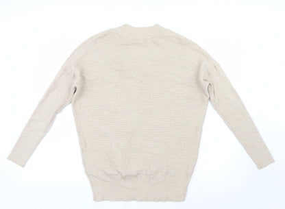 F&F Womens Beige  Knit Pullover Jumper Size 12