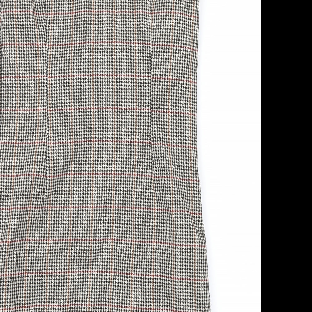NEXT Womens Black Check  Shirt Dress  Size 6  - Tailored