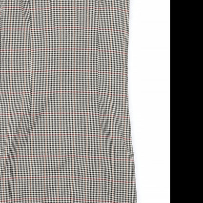 NEXT Womens Black Check  Shirt Dress  Size 6  - Tailored