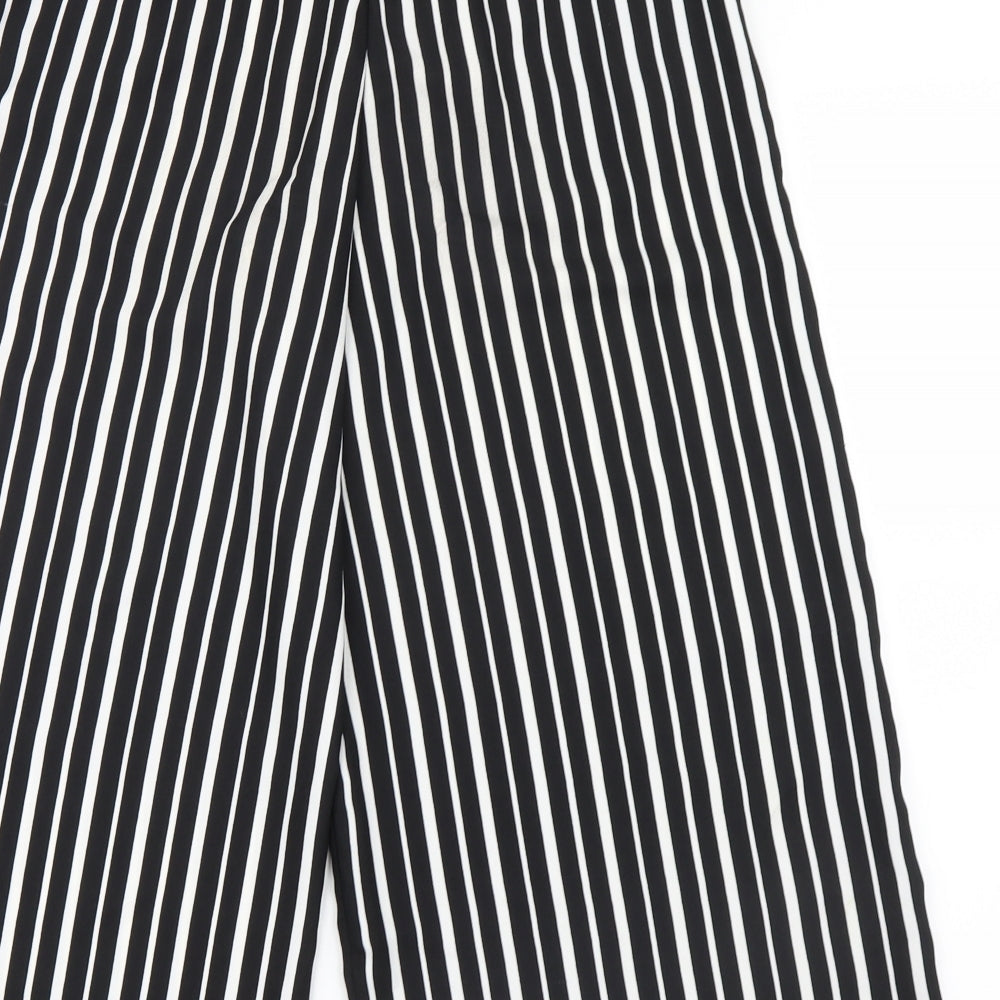 Primark Womens White Striped  Cropped Trousers Size 6 L22 in