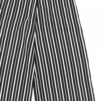 Primark Womens White Striped  Cropped Trousers Size 6 L22 in