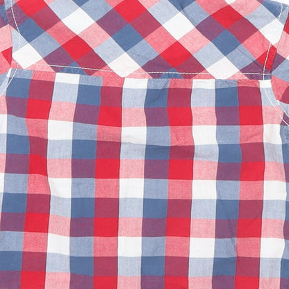 Next Boys Red Check  Basic Button-Up Size 6-9 Months