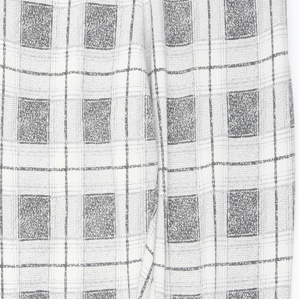 edge Womens Grey Check  Carrot Trousers Size 10 L28 in